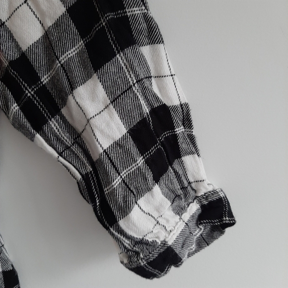 Old Navy Black White Plaid Collared Dress size 8 - Picture 5 of 9